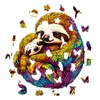 Blumuze Wooden Jigsaw Puzzles, Parent-child Sloth Wooden Puzzles for Adults,