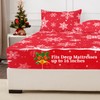HCORA Christmas Twin Fitted Sheet and Pillowcase Set - 100%
