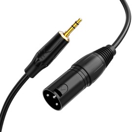 3.5mm to xlr,CableCreation 3.5mm trs to xlr 3.5mm to xlr Cable 3.5mm (1/8 Inch) Stereo Male to XLR Male Converter Cable 1.8M/Black