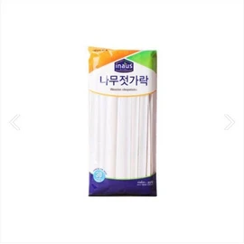 Clean Lab Disposable Wooden Chopsticks 30 50 100 250 Pieces 20cm Length High-quality Baekyang Wooden Chopsticks, 100 Pieces / 크린랩 일회용 나무젓가락 30 50 100 250개입 길이 20cm 고급 백양나무 젓가락, 100개입