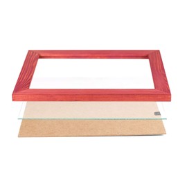 8.5 x 11 Wooden Rustic Picture Frames - Set of 2 for Diploma Documents and Certificates Wall Mount and Tabletop - Natural Wood Photo Frame - Red