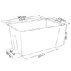 Railing Box L 39 cm Brown Rattan Look Balcony Box