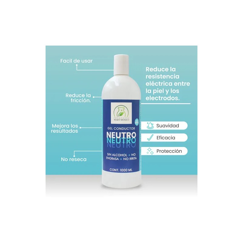 Gel Conductor Neutro Para Aparatología 1 Litro