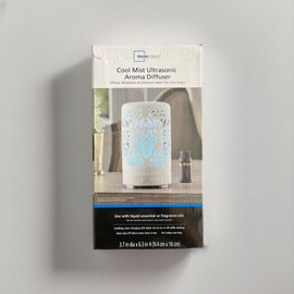 Mainstays NEW MAINSTAYS Cool Mist Ultrasonic Aroma Diffuser FLORA WHITE