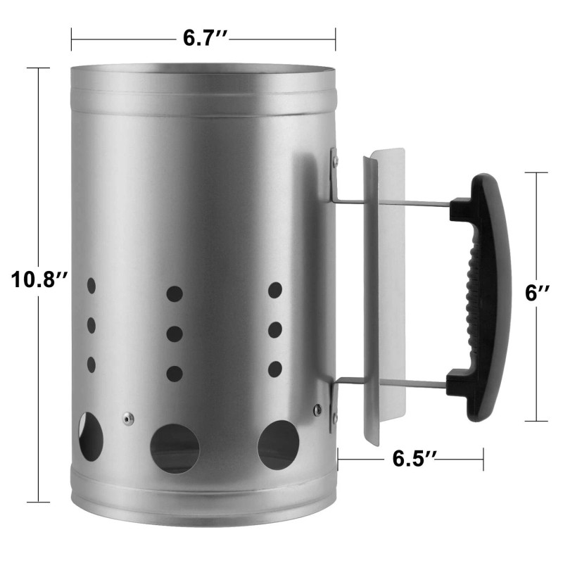 CADARA Charcoal Chimney Starter BBQ Grill Lighter Barbecue Fire Starter