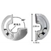 KAFENDA [2 pcs] Door Hinge Industrial Hinges Semi-Circular Door Hinges
