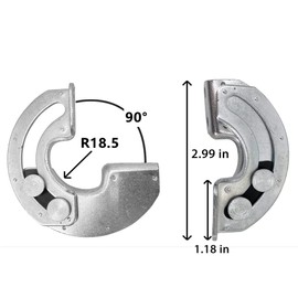 KAFENDA [2 pcs] Door Hinge Industrial Hinges Semi-Circular Door Hinges Hidden 90 Degree Door Hinge semicircular Door Hinge for Industrial Equipment Cabinet Door Hardware (Argent)