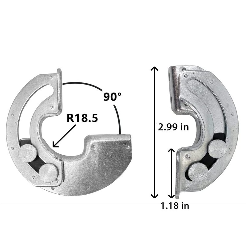 KAFENDA [2 pcs] Door Hinge Industrial Hinges Semi-Circular Door Hinges