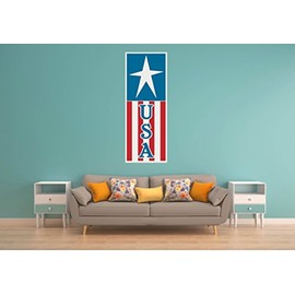 Concept 234 USA Flag Star Wall Art Decal Sticker