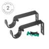 Ivilon Drapery Window Curtain Rod - End Cap Style Design