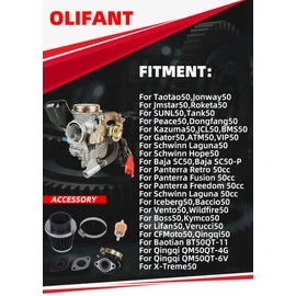 gy6 50cc Carburetor For 50cc 49cc Scooter moped PD18J PD19J Taotao Carb 4 Stroke 139QMB Engine With Air Filter Intake Manifold