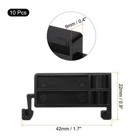 MECCANIXITY Terminal Blocks 10 Pack TBR-F Rail Mount Fuse Holder Screw Terminal Block Wire End Bracket Stopper Din Rail Screw Fixed Gray for DIY Electronic Circuits Machine Appliances