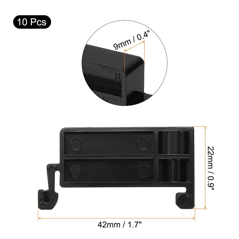 MECCANIXITY Terminal Blocks 10 Pack TBR-F Rail Mount Fuse Holder