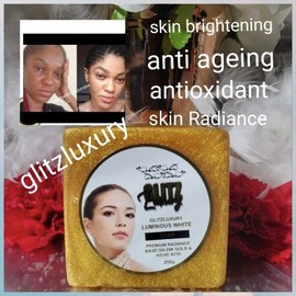X 1 Glitzluxury luminous white Face & body soap. 24k👌