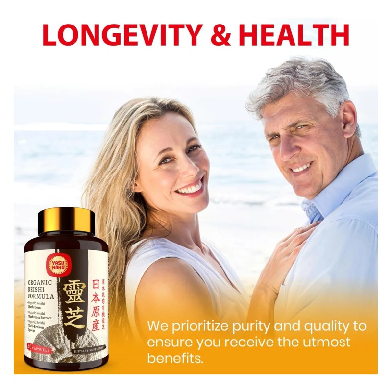 Suplemento De Hongos Reishi Japonés 800mg Con Extracto De Ho
