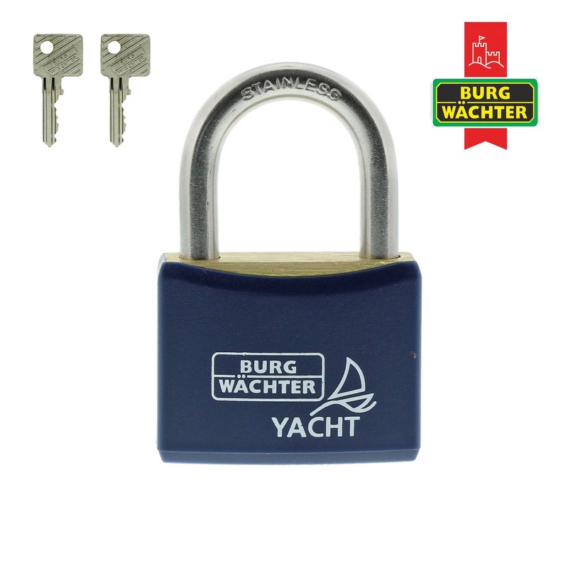 Burg-Wächter Yacht 460 Ni 50 SB Brass Padlock - Blue