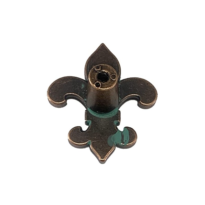 GENUINE TEXAS BRAND Fleur De Lis Drawer Cabinet Knob Antique