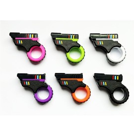 Stress Relief Toys Multifunctional Push Card Finger Slider Fidget Toy 3D Print Textured Spinner Ring Fingertip Flip Integrated Stress Relief Toy (Black)