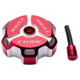 Tusk Billet Aluminum Gas Cap Red Machined Compatible with Yamaha Banshee 1987-2006/Blaster 1988-2006/YFZ 450 2004-2013