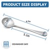 2 Piece Soup Spoons, Round Stainless Steel Bouillon Spoons Round
