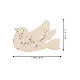 MAGICLULU 50pcs Diy Wooden Bird Shape Slice Craft Decoration En for Crafting Unfinished Projects