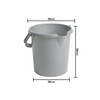 1 x High Grade Durable Silver Plastic Bucket With Spout
