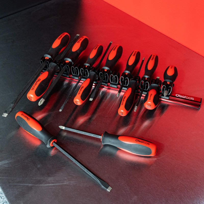 Olsa Tools Magnetic Screwdriver Organizer - Screwdriver Holder with Strong