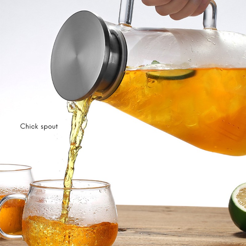 Teapot Glass Tea Maker Large Capacity Heat Resistant Juice Bottles