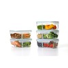 Glasslock Duo 5 Piece Clear Tempered Glass Microwave, Dishwasher, Freezer