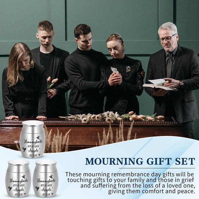 6 Set Small Urns for Ashes Cremation Urns 1.57 Inch