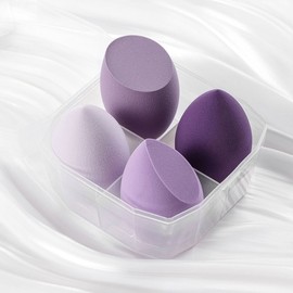 Waterdrop Blending Sponges (4P) with Case for Cushion Makeup CH28010 Purple 4ea