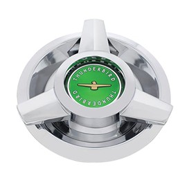 United Pacific Industries F626304 1962-1963 Ford Thunderbird Chrome Hub Cap - Green, 1 Pack
