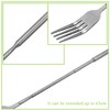 2 PCS Extendable Fork,8.66-25.59 Inch Extra Long Handle Telescopic Expandable