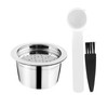 #N/A Reusable Stainless Steel Capsules, Refillable Pod Compatible Fit for