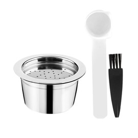 #N/A Reusable Stainless Steel Capsules, Refillable Pod Compatible Fit for ALDI Expressi K-fee Coffee Machines - 3Pcs Set