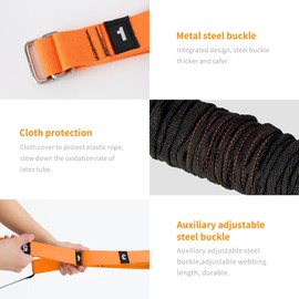 EOAMGO Pull Up Assistance Bands, Adjustable Anti Snap Chin Up Assistance Elastic Resistance Band, Heavy Duty Resistance Band