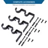 Anndason Heavy Duty Curtain Rod Brackets Double Curtain Rod Brackets
