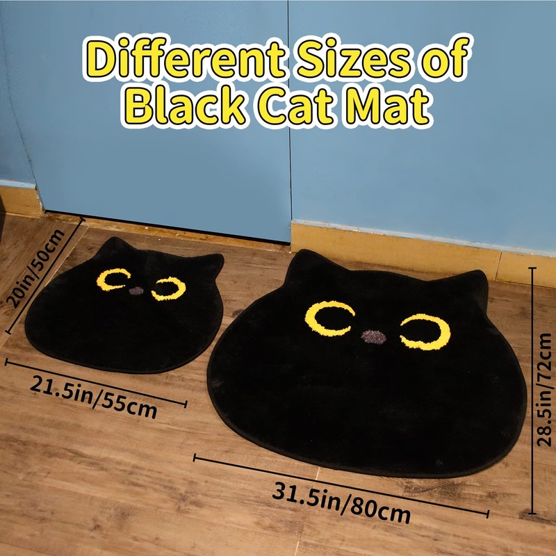 NIGOWAYS Bathroom Rug - Bathroom Mat, Soft Indoor Doormat, Cat
