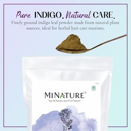 Polvo de índigo natural – 114 g (4 oz) – Indigofera Tinctoria, Rajasthani Indigo Powder para tinte de cabello, color natural del cabello por mi naturaleza