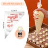 SelfTek 100Pcs Disposable Icing Piping Pastry Bags, Frosting Bag Cake