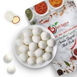 NY Spice Shop Jumbo Yogurt Chocolate Malt Balls Party Decorations - 1 Pound Malted Milk Balls Candy Birthday Gifts - Chocolate Malted Milk Balls - Dark Chocolate Malt Balls Holiday Snacks