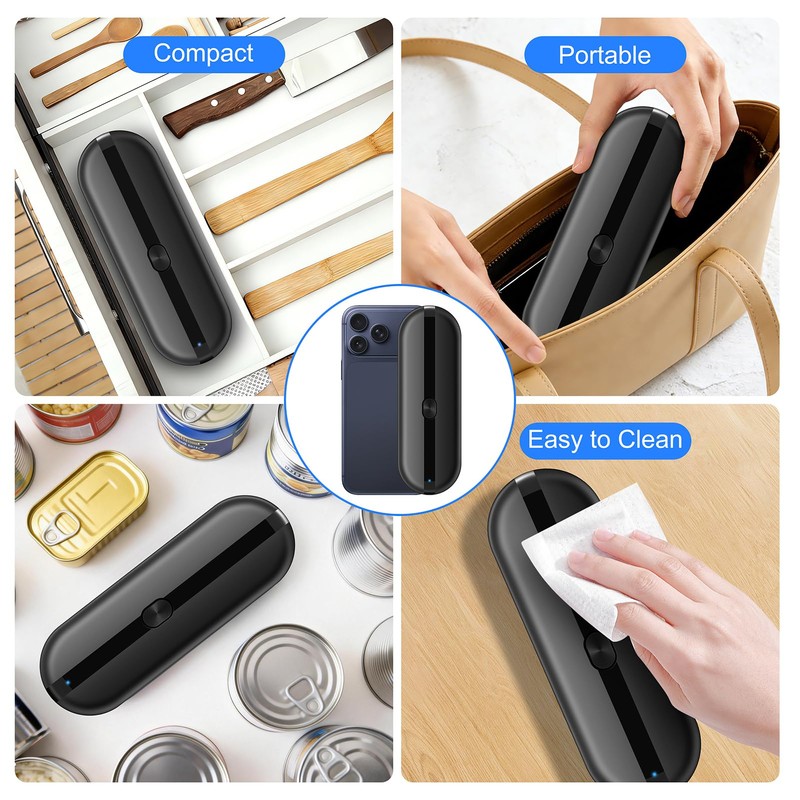 Electric Can Opener, Automatic Hands-Free Can Opener with Smooth Edge,