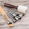 Caydo 8 Pieces Leather Tools Craft Half-Round Cutter Punch for