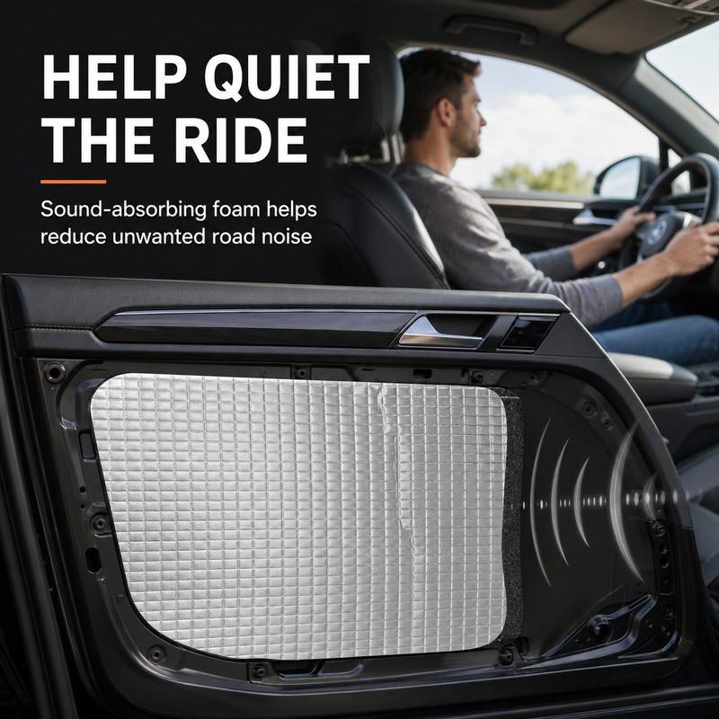 5mm Self-Adhesive Aluminum Foil Car Heat & Sound Insulation Mat,