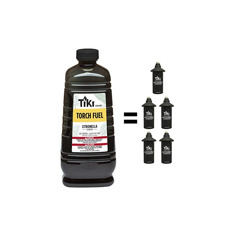 TIKI Citronella Torch Fuel – 1/2 Gallon (64 oz.), Easy