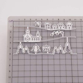 3 piezas / lote de troqueles de árbol de Navidad para hacer tarjetas de Navidad o manualidades de papel