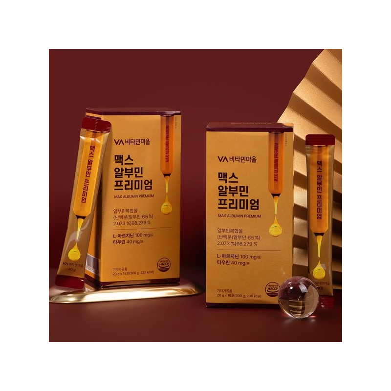 Vitamin Village 비타민마을 맥스 마시는 알부민 프리미엄 15포 x 1박스(총15포)