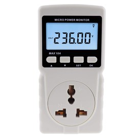 Digital Power Meter Electricity Usage Monitor Watt Voltage Tester Electrical High Power Consumption Monitoring Measuring Analyzer Socket Outlet (2200W Micro Power Monitor)