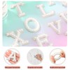 WEIMU 52-Pack Pearl Rhinestone Alphabet Iron-On Patches A-Z for DIY