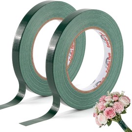 Ealyder Tape 2 Rolls Green Floral Tape 1/2 Inch x 30 Yard – Waterproof Florist Tape for Fresh Flowers, Bouquet Binding, Wedding Bouquet Wrap & Floral Crafts